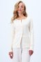 Beige Wide Cuff Blouse with Stitching Detail and Front Buttons Alc-X14400 - 3