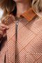Women's Cinnamon Brown Suede Collar Double Pocket Cuff Sleeve Hidden Placket Zipper Jacket Alc-X14430 - 5