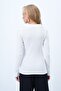 White Shirt Collar Double-Breasted Cut Drape Detailed Ottoban Blouse Alc-X14344 - 5