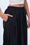 Women's Black Double Pocket Lined Maxi Size Bubble Skirt Alc-X14348 - 6