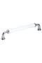 Porcelain Handle Cabinet Drawer Furniture Kitchen Handle Sapphire 160Mm-White-Chrome-Stk0799