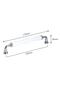 Porcelain Handle Cabinet Drawer Furniture Kitchen Handle Sapphire 160Mm-White-Chrome-Stk0799 - 3