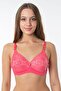 Women's Lace Patterned Wireless Non-Padded Bra 1668 Dusty Rose - 2