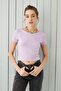 Women's Lilac Back Low-cut Detailed Blouse - 3