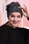 Rose Detailed Grizzled Women's Beret - 3