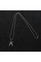 Religious Symbol Double Zulfikar Design Metallic Gray Men's Steel Necklace - 3