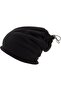 Black Unisex Drawstring Fleece Neck Collar that Can Be Used as a Hat and Beanie