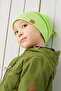 Boy's Neck Collar Pistachio Green Rope Detailed Beret Set - 5