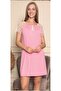 Women's Short Sleeve Lace Detailed Combed Cotton Nightdress - 2