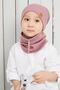 Boy's Dusty Rose Neck Collar Rope Detailed Beret Set - 2