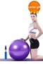 Purple Pilates Ball 65 Cm Deluxe Yoga Plates Exercise Ball Ball Inflation Pump Set - 3