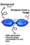 Set of 4 Swimming Goggles with Ear Nose Plug Silicone Swimming Cap Set Swimming Pool Sea Goggles - 2