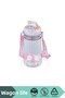 600ml Cute Animal Themed Polycarbonate Kids Water Bottle with Silicone Straw and Special Strap