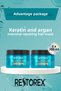 Keratin & Argan Repair Hair Care Mask 2X300 ml - Botox Effect for Damaged and Damaged Hair