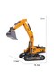 Metal Crawler Excavator with Bucket and Hook Crane Toy Construction Machinery Set - 3