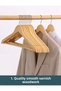 24 Pieces Wooden Hanger Wooden Clothes Hanger Wooden Clothes Hanger Closet Organizer Polished Wooden Hanger