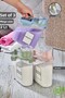 3-Piece Lid Liquid Powder Detergent Storage Container Bathroom Organizer Multi-Purpose Storage Box 2 Lt