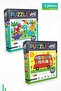 2-Piece Children's Puzzle - 24 Pieces Cute Dinosaurs and 50 Pieces Bus with Animals