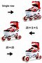 Skates Adjustable Light-Up Wheel Practice Model Single Row and Double Row