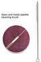 Practical Glass and Metal Chrome Straw Cleaning Brush |   Pipette Cleaning Brush - 5Pcs