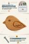 Left Facing Bird Patterned (1 Pc) Baby Kids Room Wooden Furniture Cabinet Drawer Handle - 3