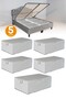 5 Pieces - Anthracite Striped Large Size Bed Base and Sofa Bed Type Storage Bag 65 x 45 x 22 cm - 2