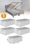 5 Pieces - Anthracite Striped Large Size Bed Base and Sofa Bed Type Storage Bag 65 x 45 x 22 cm