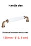 (12.8 cm)-Porcelain Furniture Handle Handle Cabinet Drawer Kitchen Bathroom Door Handle Ruby128Mm-Stk0815 - 9