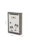 White-Grey Palm Tree Patterned Metal Mailbox - 2