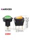 5 Pieces Ic-131 Round Illuminated Switch On-off 3p 220v Red - 2