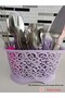 Spoon Holder Ivy Designed Plastic Spoon Holder Lilac - 4