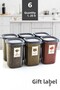 6 Pieces of Bianca Leak-Proof Labeled Food Pulses Storage Container 1200 Ml - Deep Freezer and Microwave