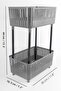 2 Tier Organizer Kitchen Bathroom Shelf - under Counter under Sink Cabinet Organizer Detergent Holder Gray - 5