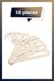 Wooden MDF Children's Hanger 18 Pieces Owl Hanger Baby Hanger
