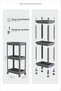 Peggy 3-Tier Wheeled Shelf Unit Bathroom Kitchen Organizer Shelf Modern Storage Shelf - 5