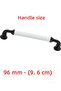 Aluminum - Metal Handle, Furniture Handle, Cabinet, Drawer, Door Handle - Ruby96Mm- Elf106 - 3