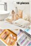 18-Piece Bathroom Kitchen Drawer Organizer Set LV 216 (X3) Jewelry Box, Makeup Box, Pen Holder, Cutlery Holder