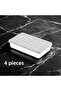 Set of 4 Refrigerator with 1200 ml Capacity - Organizer Freezer and Microwave Storage Container - 4