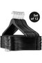 Wooden Look Plastic Black Clothes Clothes Hanger Hanger Shirt Hanger Trouser Hanger 12 Pcs