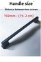 Black Metal Aluminum Kulb Cabinet Drawer Furniture Kitchen Bathroom Handle 192mm - 7
