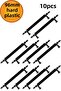 (Hard Plastic)Zeus 96 mm Black Furniture Drawer Kitchen Cabinet Cupboard Handle Handle Handles 10 Pcs.
