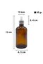 Amber 100ml Dropper Serum Bottle - Silver Metal Cap, Brown Dropper Glass Bottle 20 Pieces - 2