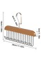 Wooden 360 Degree Rotatable 8-Hook Clothes Bra Scarf Tie Belt Bags Hanger Rack Hanger 1Pcs - 3