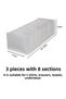 Set of 3 White 8 Compartment Cabinet Drawer Inside Accordion Type Folding Laundry Organizer - 2