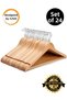 Wooden Hanger Wooden Clothes Hanger Wooden Clothes Hanger Closet Organizer Polished Wooden Hanger 24 Pieces