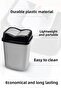 10 Liter Double Lid Plastic Trash Can - Home Office Bathroom Kitchen Trash Can Gray - 3