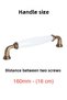 (16 cm)- White -Porcelain Furniture Handle Cover Handle Cabinet Drawer Handle- Kitchen Ruby160 Mm- Stk2980 - 6