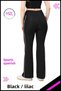 Women's Leggings Pants Lycra High Waist Gathering Fabric Black/Lilac Stripe Detailed with Pockets 1042 - 5