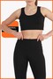 Women's Black Sports Set Capri Tights and Crop Athlete 2-Piece Set New Season Seasonal Capri -crop 3020 - 5