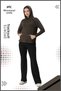 Women's Sportswear Tracksuit Suit Submersible Fabric Hooded Flared Comfortable Khaki Color 3053 - 7